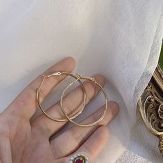 Material: Alloy Fashion Element: Metal, Geometry Trendy Dangle Hoop Earrings In Alloy, Trendy Hoop Earrings Made Of Alloy, Trendy Gold Alloy Hoop Earrings, Gold Alloy Hoop Earrings, Trendy Alloy Hoop Earrings, Nickel-free Trendy Alloy Hoop Earrings, Female Earrings, Vintage Rose Gold, Style Korean