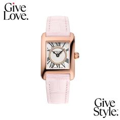 in stock Luxury Pink Watches With Rectangular Dial, Luxury Pink Watch With Rectangular Dial, Classic Pink Watches With Rectangular Dial, Classic Pink Watch With Rectangular Dial, Elegant White Gold Watch With Leather Strap, Elegant Pink Rectangular Watches, Elegant Pink Rectangular Watch, Classic Pink Watch With Round Dial, Luxury Pink Diamond Watch With Subdials