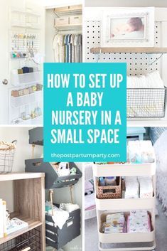 the baby nursery is organized and ready to be used as a small space for storage