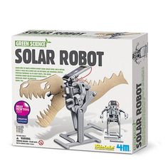 a box with an image of a robot and a dinosaur on the inside of it