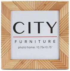 a wooden frame with the word city furniture on it