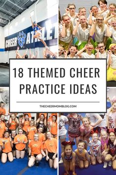 Cheer Practice Activities, Themed Practice Ideas Sports, Cheer Goal Board, Cheerleading Camp Ideas, Cheer Competition Theme, Themes For Cheer Practice, Fun Volleyball Practice Themes, Cheerleading Ideas High School, Practice Themes Sports