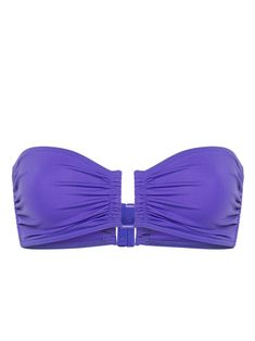 violet purple stretch-design bandeau style strapless rear clasp fastening Be mindful to try on swimwear over your own garments. Be Mindful, Violet Purple, Try On, Violet, Purple, How To Wear, Clothes, Design