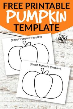 free printable pumpkin templates for kids to color and cut out on the table