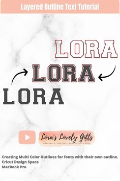 the text lora lora is displayed on a marble background with an arrow pointing to it