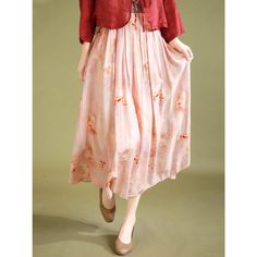 Details: Gender: Women Item Type: Skirts Material: Linen, Polyester Season: Summer Pattern: Print Style: Casual, Loose, Retro Waist Type: Elastic Waist Size: One Size Waist: 68.00 - 80.00 cm/ 26.77 - 31.50 " Length: 83.00 cm/ 32.68 " Hip: 142.00 cm/ 55.91 " Hem: 210.00 cm/ 82.68 " Summer Retro, Summer Pattern, Summer Patterns, Print Style, A Line Skirt, Shoe Box, A Line Skirts, Fashion Prints, Pink White