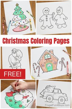 christmas coloring pages for kids to color and print with the words, christmas coloring pages