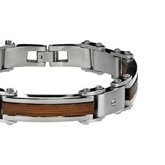 Italgem Steel Bracelets,Men's Default Title / Stainless Steel Italgem Stainless Steel 3 piece Wood Men's Bracelet Mens Link Bracelet, Mens Bracelet Set, Define Your Style, Wood And Steel, Steel Detail, Koa Wood, Wood Detail, Men's Bracelet, Classic Man