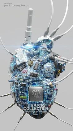 an electronic device with wires attached to it's back end and in the middle