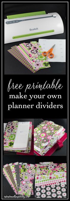 the free printable make your own planner dividers