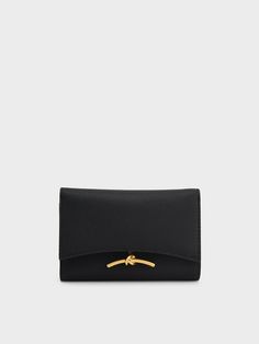 Charles And Keith, Large Hobo Bag, Sweet Accessories, Gold Wallet, Chic Vibes, Leather Saddle Bags, Black Wallet, Charles Keith, Neutral Outfit