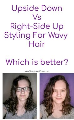 When watching curly girl method forums or groups, I often see discussions about right-side up vs upside down styling for wavy hair. I have experimented a bit with both, but primarily style upside down. I thought a comparison post might be helpful for those who are new or who have only experienced one way or … Continue reading "Upside down VS Right-side Up Wavy Hair Styling" Wavy Hair Styling, Styling Curly Hair, Hair Growth Regimen, Curl Mousse, Small Curls, Support Groups, Shoulder Hair, Curly Girl Method