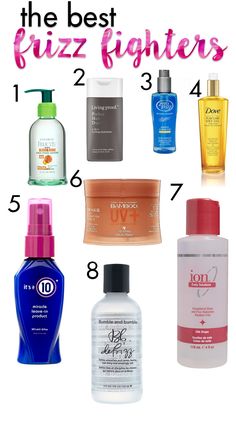 Best Frizz Fighters | Hairspray and Highheels | Bloglovin' Frizzy Hair Tips, Best Hair Products, Frizzy Curly Hair, Hair Remedies, Curly Hair Care, Frizzy Hair, Curly Hair Tips, Anti Frizz Products