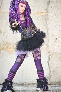 Goth Girl Outfits, Mode Purple, Gacha Designs, Gothic Fashion Women, Purple Goth