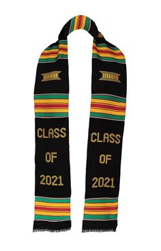 Handwoven African Kente Handoven Sash Scarf Colors include Black, Burgundy, Green, Off-White and Golden Yellow Approximately 70 inches x 4.5 inches Made in Ghana Class of 2021 Graduation Scarf Graduation Scarf, Scarf Colors, Graduation Sash, African Hair Braiding Styles, African Braids Hairstyles, African Hairstyles, Golden Yellow, Ghana, Hand Weaving