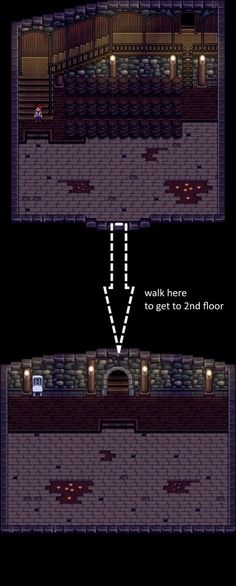 an old computer game with two screens showing where to get the floor and how to use it