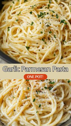 Discover the creamy goodness of this Garlic Parmesan Pasta, a quick and easy one-pot recipe perfect for busy weeknights. Made with angel hair pasta, fresh garlic, and rich Parmesan cheese, this dish is bursting with flavor. In just 30 minutes, you can enjoy a comforting meal that’s sure to impress family and friends. Ideal for pasta lovers, this recipe is a must-try for anyone looking to elevate their dinner routine. Lemon Garlic Parmesan Pasta, Joyous Apron, Garlic Parmesan Pasta, Spaghetti Recipes Easy, Lemon Garlic Pasta, Pasta Side, Light Pasta, Pasta Easy, Easy Spaghetti