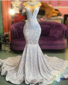 Silver Mermaid Prom Dress, Sequin Prom Dresses Long, Glitter Prom Dresses, Sequin Prom Dress, White Prom Dress, Sequin Evening Dresses, Prom Dresses For Sale