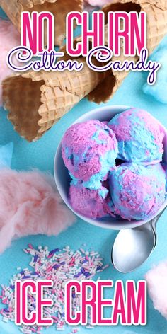 no churn cotton candy ice cream