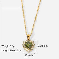 Description:Swarovski Heart Pendant NecklaceSpecification:Size: 45 cm + 5 cm extWeight: 2.4 g/pcMaterial: Copper, Cubic Zirconia, Rhinestone, 18k Gold "Fall head over heels for our Swarovski Heart Pendant Necklace! This sparkling necklace is sure to steal your heart with its dazzling Swarovski crystal pendant. A must-have for adding a touch of elegance to any outfit. Perfect for that special someone (or yourself)!" Pink Heart Pendant, Swarovski Heart, Crystal Heart Pendant, Sparkle Necklace, Everyday Ring, Everyday Rings, Waterproof Jewelry, Heart Candy, Green Necklace