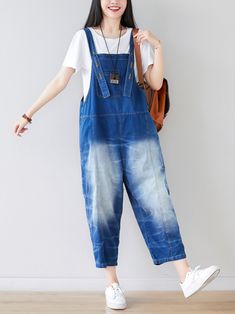 The Just My Size Women's Denim Cropped Overall Dungarees are a must-have for women who value comfort and a laid-back style. Made from high-quality denim material. these dungarees offer a cozy and relaxed fit.Available in both light blue and dark blue. you have the option to choose the shade that suits your personal preference. The light blue offers a fresh and summery vibe. while the dark blue provides a classic and versatile look.With their lazy style. these dungarees are designed for ultimate Woman Overalls, Overalls Casual, Casual Denim Jeans, Overalls Fashion, Cotton Overalls, Lazy Style, Just My Size, Denim Cotton, Overalls Women