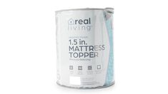 a can of mattress topper on a white background