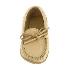 Enjoy the best quality & finest comfort with these ladies authentic Native American indoor moccasins Canadian handmade in deer tan color for sale online Beige Closed Toe Moccasins With Leather Sole, Beige Leather Sole Moccasins Closed Toe, Comfortable Beige Moccasins With Round Toe, Comfortable Beige Round Toe Moccasins, Beige Closed Toe Moccasins With Rubber Sole, Beige Leather Slippers With Leather Sole, Beige Moccasins With Stitched Sole And Round Toe, Comfortable Suede Moccasins With Leather Footbed, Cream Slip-on Moccasins With Rubber Sole