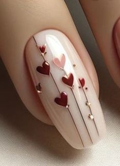 Pedicure Ideas Valentines, Elegant Nails, Heart Nails, Fancy Nails, Chic Nails, Valentine's Day Nails, Valentines Nails, Perfect Nails