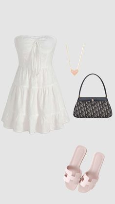 White Dress Aesthetic, All White Party Outfits, Spain Outfit, White Party Outfit, Aesthetic Board, Dress Aesthetic, Fashion Photography Editorial, Teenage Fashion Outfits