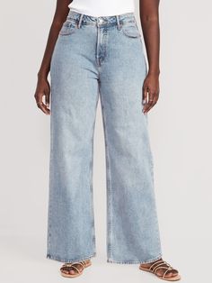 FITS: Loose from hip to ankle, with an insta-cool twist.  SITS: Right below your natural waist.  THE FEEL: A smidge of stretch for that broken-in fit.  THE DEAL: The IG-remixed mom jean.  DO YOUR PART: Made with 5% recycled cotton.  Less waste in the Light Wash Bottoms With Button Closure For Streetwear, Washed Blue Flare Jeans With Pockets For Everyday, Classic Faded Wide Leg Bottoms, Faded Denim Bottoms With Zip Fly, High Waist Washed Flare Jeans For Everyday, Urban Style Medium Wash Bottoms With Zip Fly, Everyday High-waist Washed Pants, Classic High Waist Flare Jeans With Pockets, Classic Medium Wash Bottoms With Belt Loops