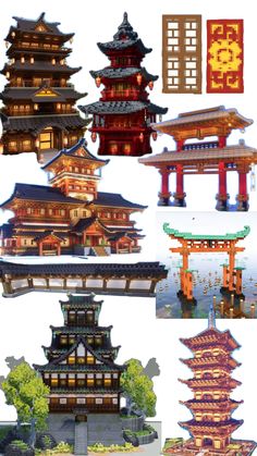 Japanese Minecraft build inspiration Minecraft House Decor, Cool Things To Build, Japanese Town