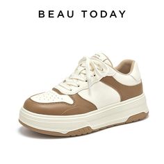 Introducing the BEAU TODAY Platform Sneakers for Women! Experience style, comfort, and durability with our premium leather materials. Perfect for casual outings, these platform sneakers elevate your everyday look with a touch of sophistication. Step up your fashion game with BEAU TODAY! Upper Material: Synthetic Leather Linning Material: Mesh Insole Material: Pigskin Outsole Material: Rubber Foam Heel Height: 4.5 cm Walking Tennis Shoes, High Heel Sneakers, Sneakers For Women, Boot Pumps, Slipper Sandals, Boot Accessories, Mens Oxfords, Sneaker Heels, Mary Jane Shoes