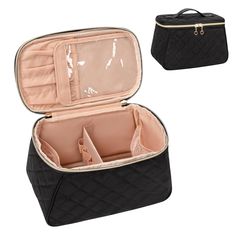 PRICES MAY VARY. 【Multi-funtional and all in one place】Travel Makeup Bag organizer has a large makeup bag compartment. It contains a main large compartment, a brushes Compartment and two mesh pockets.Have enough space to storage your Cosmetics, Skin Care Products, Cosmetic Accessories such as lipstick, eyeshadow palette, nail polish, eyeliner, powder, liquid foundation 【 HIGH QUALITY 】- Women Cosmetic bag is Made of water-resistant polyester, soft and durable. Well-padded design of makeup bag or Makeup Bag Organizer, Cute Makeup Bags, Tools Storage, Large Makeup Bag, Travel Toiletry Bag, Makeup Bag Organization, Handbag Organization, Women Cosmetics, Bag Makeup