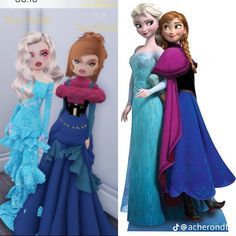 there are two pictures of the same princesses