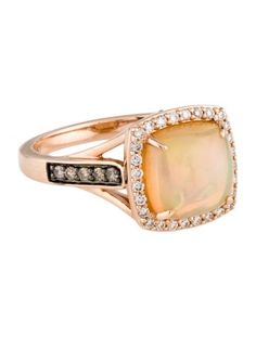 14K Rose GoldFeaturing 2.61 Carat Oval Opal CabochonIncludes Tag Diamond Cocktail Rings, Men Earrings, Black Rhodium, Designer Gifts, Chanel Shoes, Fine Jewellery Earrings, Handbags On Sale, Cocktail Rings, Sneakers For Sale