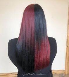 Black Tip Hair, Black Ends Hair, Maroon And Black Hair, Black Hair Red Underneath, Black And Maroon Hair, Red On Top Black On Bottom Hair, Red Tip Hair, Red N Black Hair, Black Hair With Colored Tips