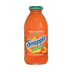 a bottle of snapple juice drink on a white background