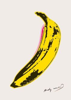 Warhol Banana Popart Print Andy Warhol Prints, Warhol Banana, Andy Warhol Artwork, Andy Warhol Banana, Stencil Making, Banana Painting, Banana Wallpaper, 2024 Graphic