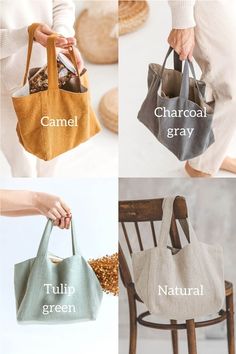 Small Linen Bag Natural Linen Handbag Camel Linen Bag Zero - Etsy Linen Handbags, Summer Handbag, Summer Handbags, Eco Friendly Bags, Top Handle Bags, Linen Bag, Gray Linen, Perfect Bag, Sewing Bag