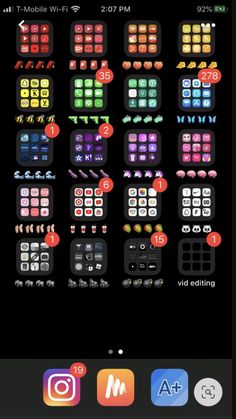 an iphone screen showing the different buttons and numbers in each device's display area