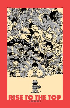 the cover to rise to the top, with an image of cartoon characters all over it