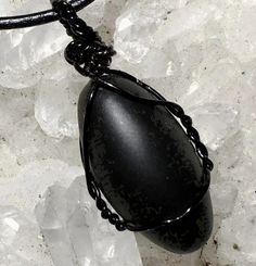 Black Shiva Lingam Pendants - Wire Wrapped Rare Lingams | New Earth Gifts Gemstone Chips Bracelet, Narmada River, Black Craft, Hindu Temples, Crystals Gems, Shiva Lingam, Hindu Culture