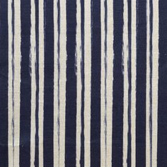 Painterly Stripe in Mariner's Blue on Natural Linen - Design No. Five Traditional Coastal Decor, Nautical Interior, Nantucket Red, Eclectic Aesthetic, Stripe Fabric, Coastal Design, Pillow Fabric, Belgian Linen, Striped Fabrics