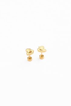 The Pip Pop Ducky stud earring is Hypoallergenic 18k gold and enamel Duck earring with a flat screw back. Designed for babies, toddlers, kids, teens, and adults, these earrings offer fun style and comfort. They are waterproof, tarnish proof and perfect for sensitive ears. Playful Gold Hypoallergenic Earrings, Playful Hypoallergenic Gold Earrings, Playful Gold Earrings, Playful Gold Earrings As A Gift, Playful Gold Earrings For Gift, Kids Earrings, Hoop Earring Sets, Fun Style, Hypoallergenic Earrings