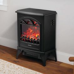 Continental CEFS22H Freestanding Electric Stove Small Electric Fireplace Ideas, Franklin Stove, Portable Electric Fireplace, Electric Fireplace Stove, Black Electric Fireplace, Office Redo, Fireplace Stove, Built In Electric Fireplace, Wood Stove Fireplace