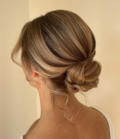 Image 1 of 1 Up Dos Medium Length Hair, Shoulder Length Formal Hairstyles Updo, Curly Up Dos For Medium Hair, Hairstyle Wedding Guest Medium, Low Bun Wedding Guest Hair, Wedding Hair Ideas For Medium Length, Up Dos For Shoulder Length Hair, Hair Up Dos For Medium Hair, Conformation Hairstyles