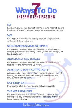 Intermittent fasting has become a popular health trend, offering more than "just" weight loss.  If you're considering making a change, there are several reasons to try intermittent fasting, including its ability to improve metabolic health, boost energy, and support weight management. Selecting the appropriate type of intermittent fasting depends on your lifestyle, health goals, and personal preferences. Here are some tips to help you choose:  Start Slowly: If you’re new to fasting, begin with the 16/8 method to adjust gradually.  Consider Your Routine: Choose a method that fits your daily schedule and activities.  Listen to Your Body: Pay attention to how your body responds and adjust as needed.  #intermittentfasting #fasting #holisticfitty #diet #nutritio #healthyliving #lifestlye How To Do Intermittent Fasting Schedule, Stages Of Intermittent Fasting, Intermittent Fasting Timeline, Fasting For 3 Days, Interment Fasting For Women, Free Intermittent Fasting Plan, Fasting Diet Intermittent Schedule, Clean Fasting