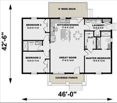 the floor plan for a two story house