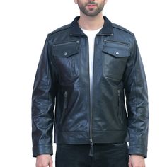 [additional] Buy Classic Black Leather Motorcycle Jacket For Men 100% Real Leather, Premium Stitching Throughout, Classic Style, High-Quality Zipper, Free Shipping. Our jacket is made with the best products available that tend to enhance its beauty. QUALITY: The leather jacket is made with the best quality leather which is not only durable but also resistant to tear. It can also endure harsh environmental conditions and would look the same for years and years. 100% SCREEN ACCURATE STYLE: Our spe Captain America Leather Jacket, Man Cafe, Black Leather Motorcycle Jacket, Motorcycle Jacket Mens, Zip Collar, Mens Black Leather, Vintage Motorcycle, Jacket For Men, Leather Motorcycle Jacket