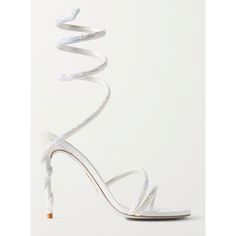 Rene Caovilla Margot Ivory White Crystal Ankle Wrap Strap Sandal Heel Pump 39.5 ********** Rene Caovilla ********** Brand: Rene Caovilla Size: 39.5 (Know Your Caovilla Size) Name: Margot Color: Ivory Satin / Transmission Strass Style: Sandal Pump Style#: C11339 Material: Leather Open Front Toe Standing On A 105mm Heel Transmission Aurora Borealas Strass Crystal Ivory Pearlized Pearl White Leather Material Wrap Around Snake Ankle Strap Thin Back Heel Classic Silver Glitter Sole Brand New In Box, Rene Caovilla Margot, Rene Caovilla Platform Heels, Rene Caovilla White Heels, Rene Caovilla Heels, Rene Caovilla Butterfly Heels, Strap Sandals Heels, Ankle Sandals, Rene Caovilla, Ivory White